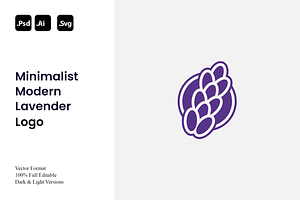 Minimalist Modern Lavender Logo, a Branding & Logo Template by Luxury Logos