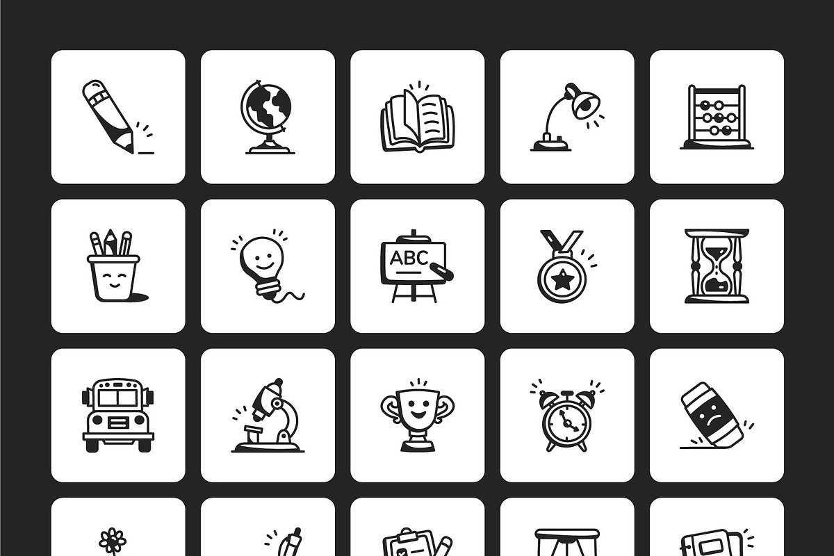 School Doodles Icons Pack, an Outline Icon by Prosymbols (Photo 7 of 8)