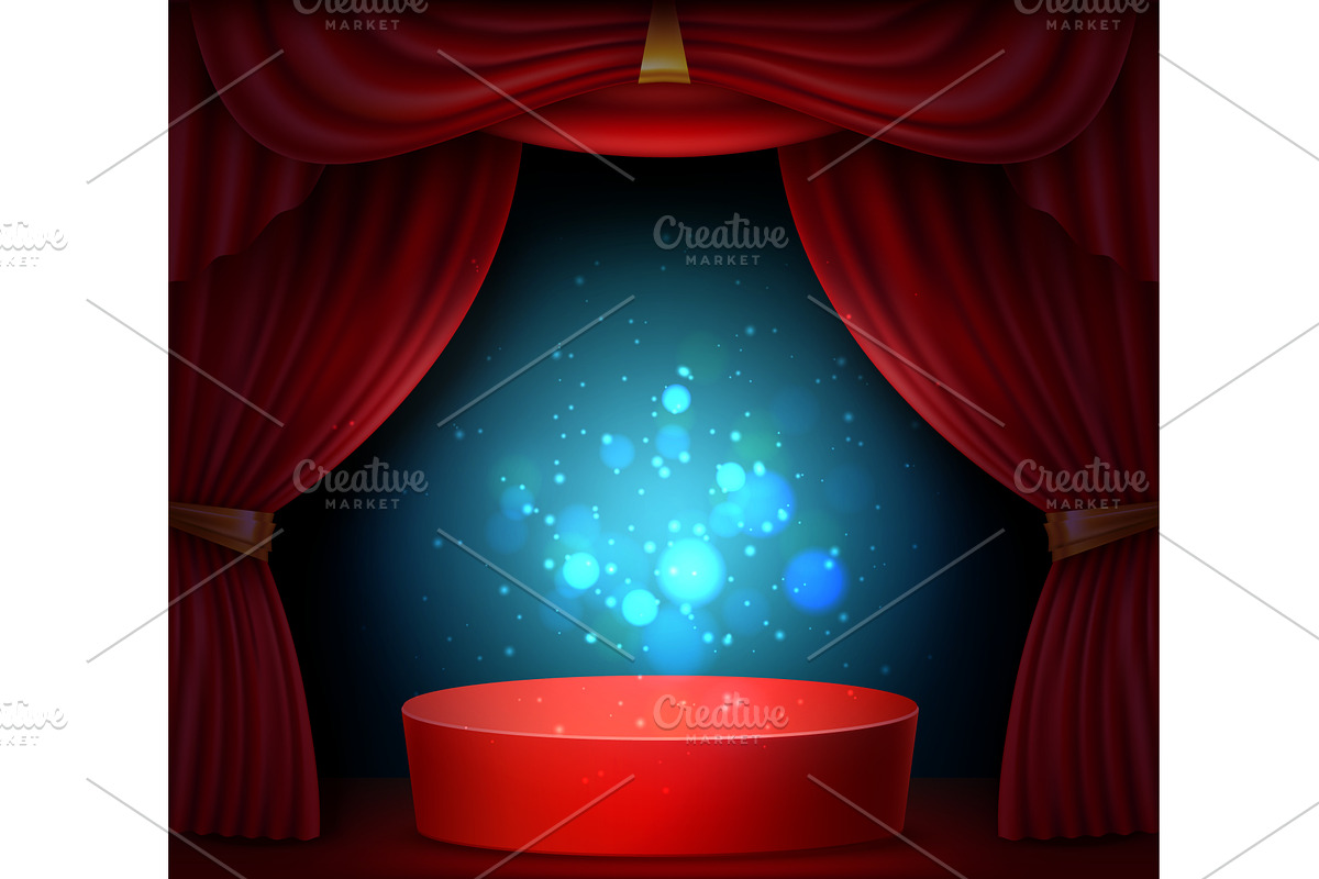 Realistic red catwalk framed by red, a Texture Illustration by Vectorbuum
