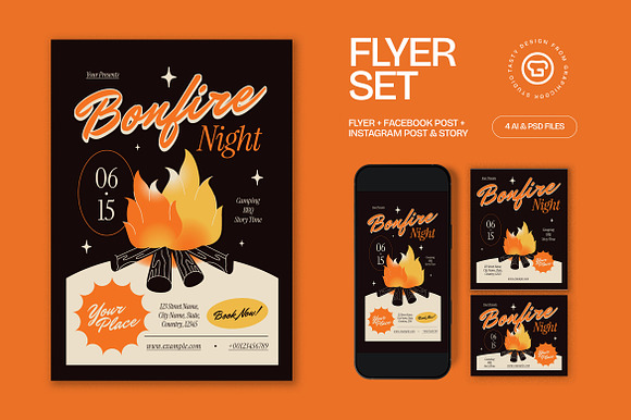 Bonfire Night Flyer preview 4