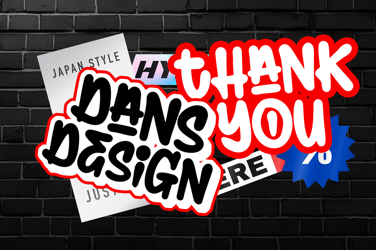 Drips Dirty Modern Marker Graffiti B, a Handwritten Font by dansdesign (Photo 6 of 6)