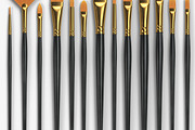 Set of brushes on a transparent back, an Arts & Entertainment Photo by Tempera (Thumbnail 2 of 3)