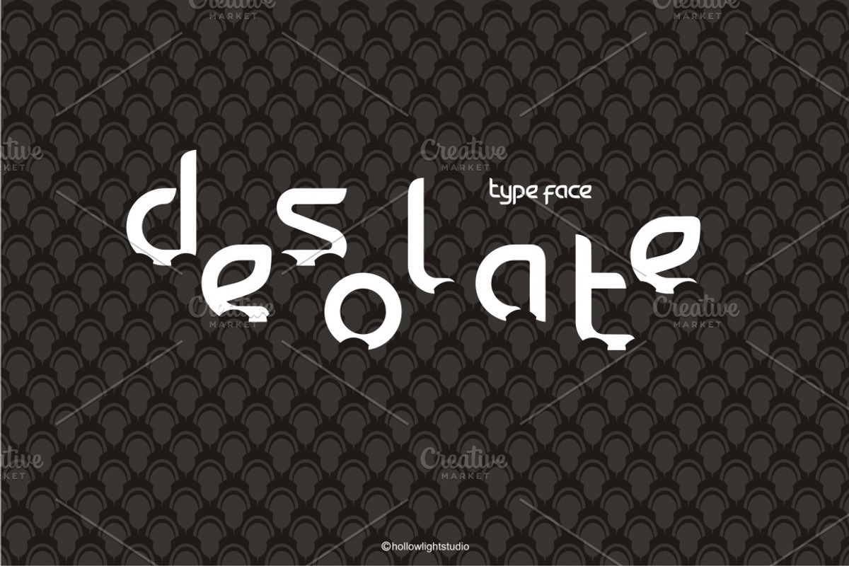 DESOLATE TYPE FACE manual fonts