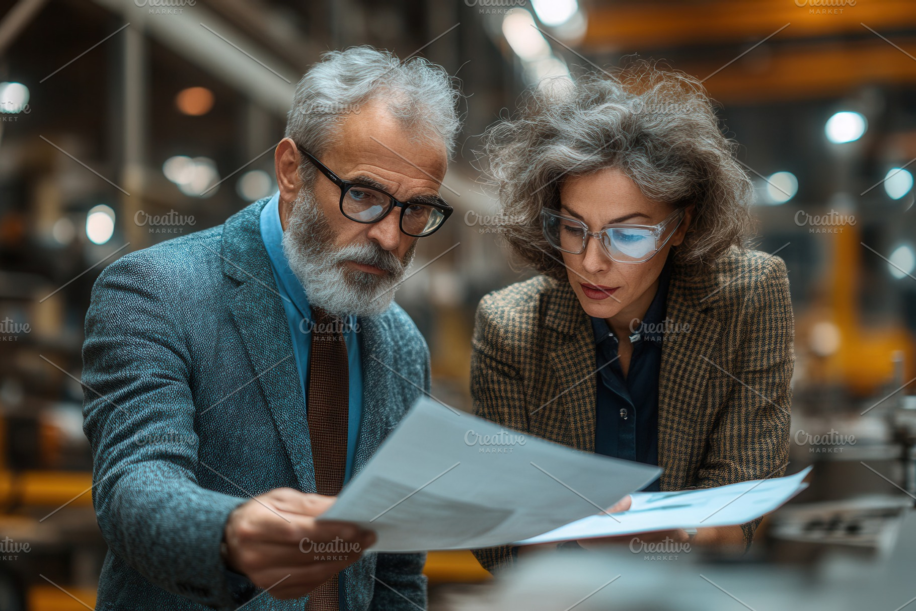 Business partners discussing project, a Photo by Tanuart