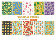 TROPICAL FRUITS seamless patterns, a Pattern Graphic by cocomi (Thumbnail 5 of 5)