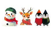 Cute Christmas Characters Clipart, an Illustration by Designworld (Thumbnail 4 of 5)