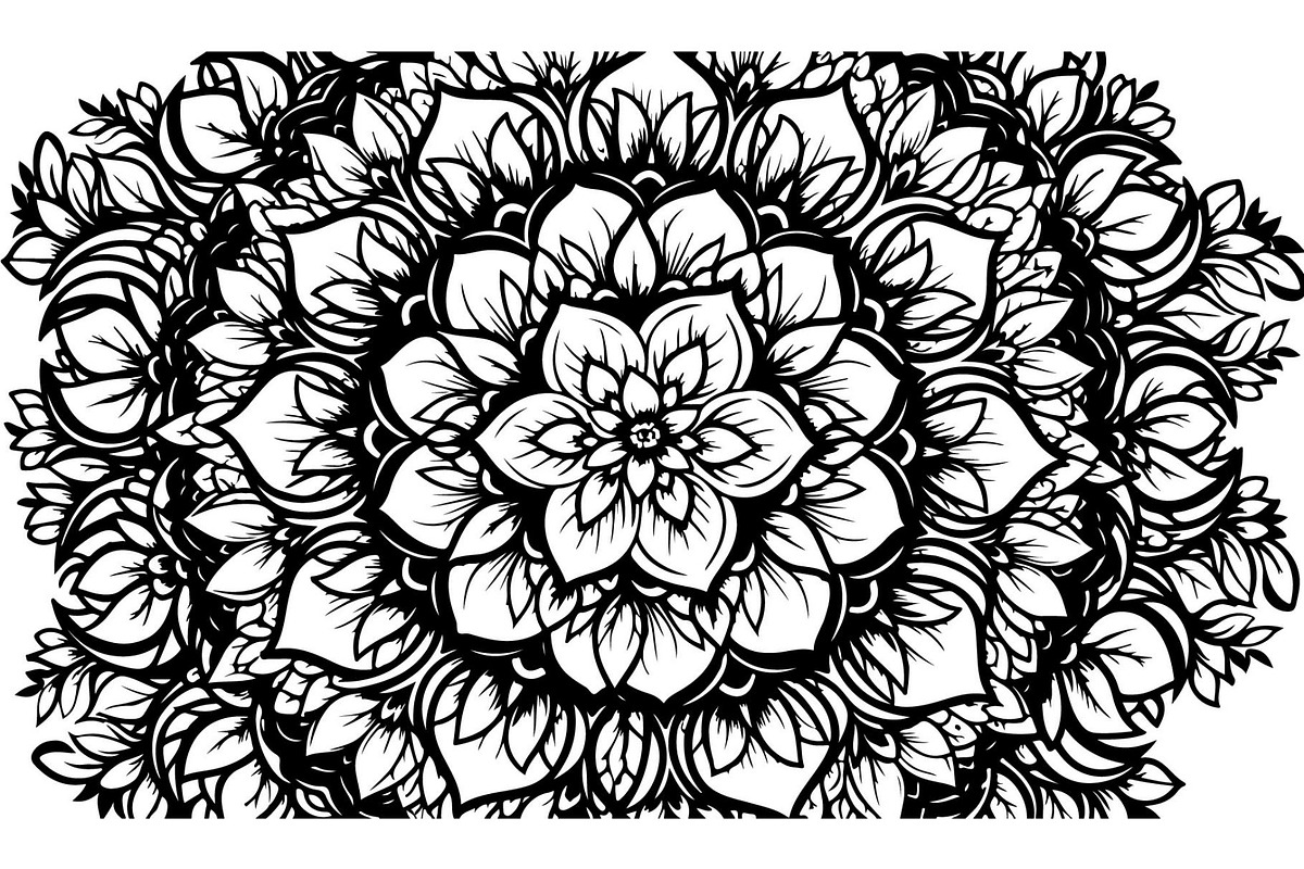 Decorative Mandala Panel Vector Set, a Decorative Illustration by Designer_Momina (Photo 3 of 21)