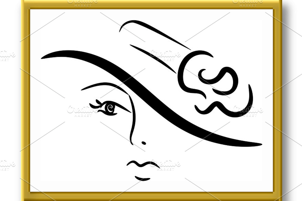 Outline of a woman, girl, a Pattern Graphic by RODINA (Photo 2 of 3)