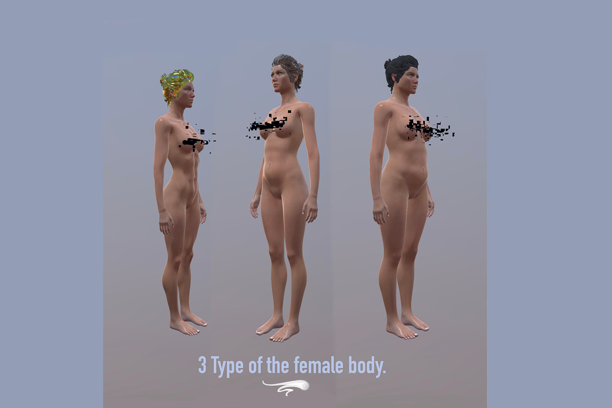 3d Female Body For Tattoo, a Characters & Person 3D Model by Torus1 (Photo 3 of 3)