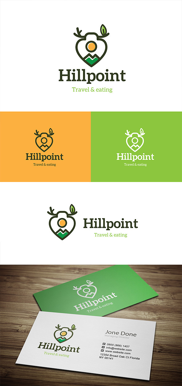 Hill Point Logo, a Branding & Logo Template by Vectorwins Premium Shop