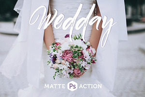 Wedday Matte Photoshop Action, an Action Add-On by skybluecreative