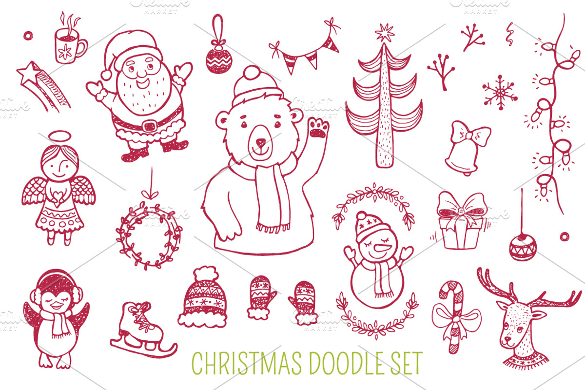 Christmas doodle set, a Decorative Illustration by Hala (Photo 1 of 3)