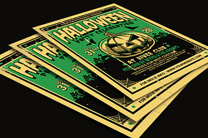 Halloween Party Flyer Retro