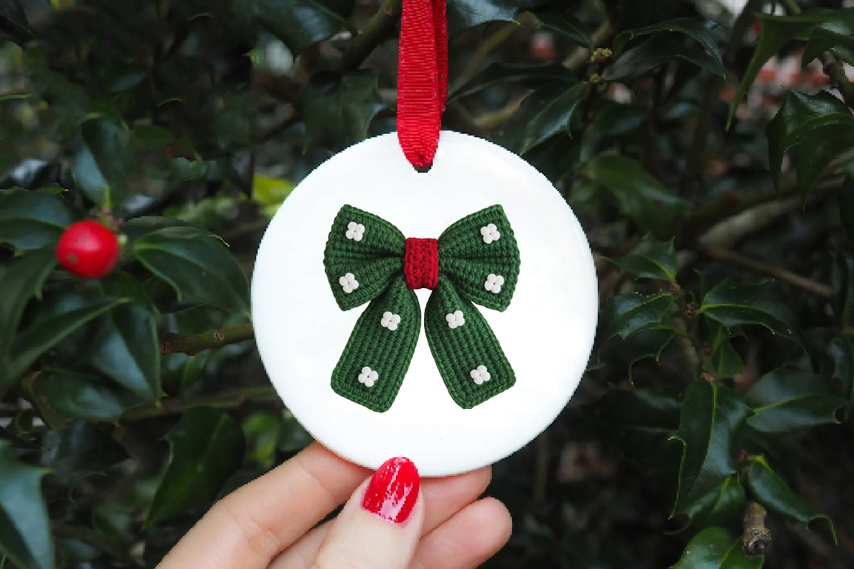 Christmas Bow Knitted Coquette, an Illustration by DreamArtGraphic (Photo 4 of 6)