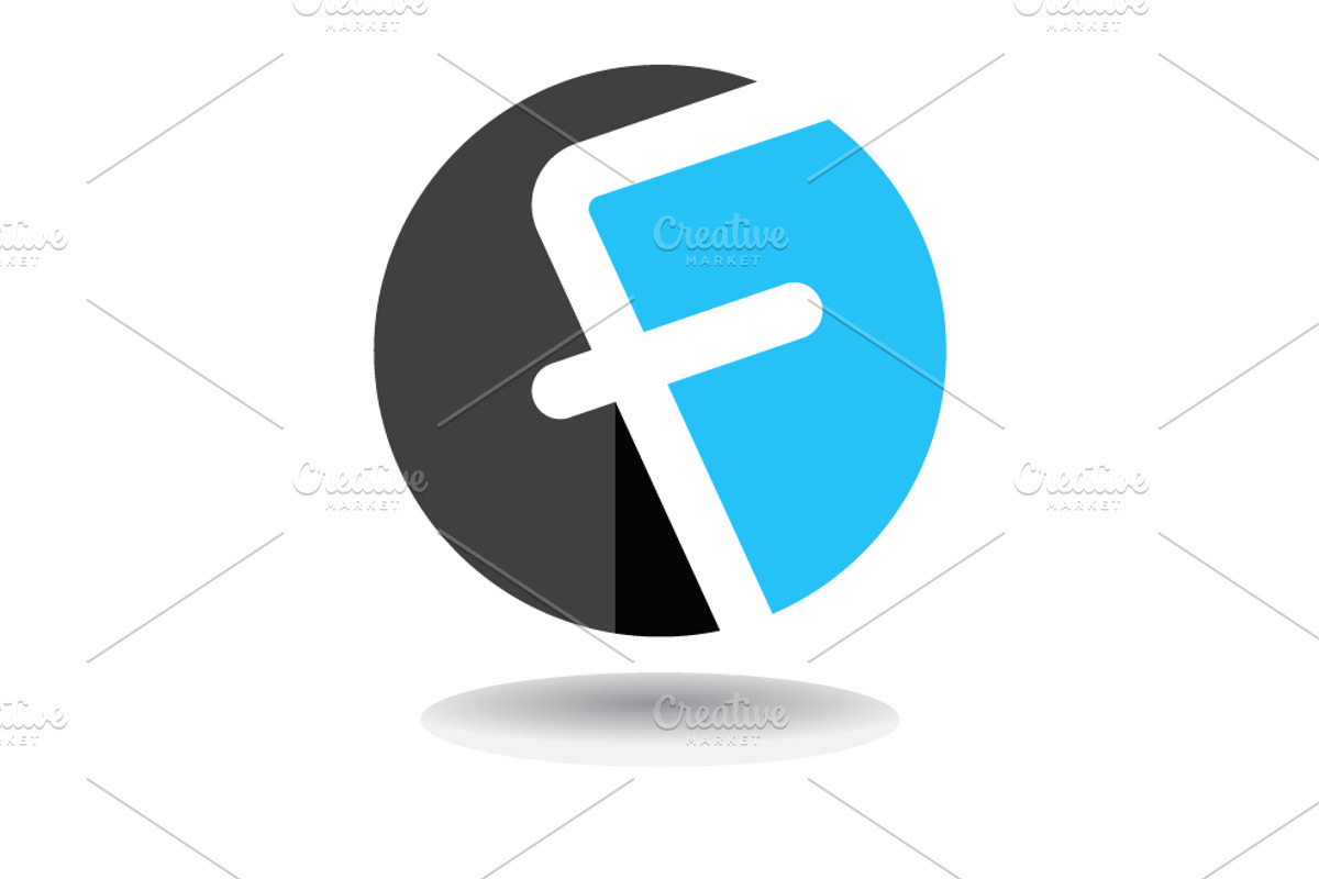 F letter logo initial business, a Branding & Logo Template by LOGOCREATIVE
