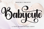 Babycute | Script Font, a Handwritten Font by Scratchones (Thumbnail 1 of 9)