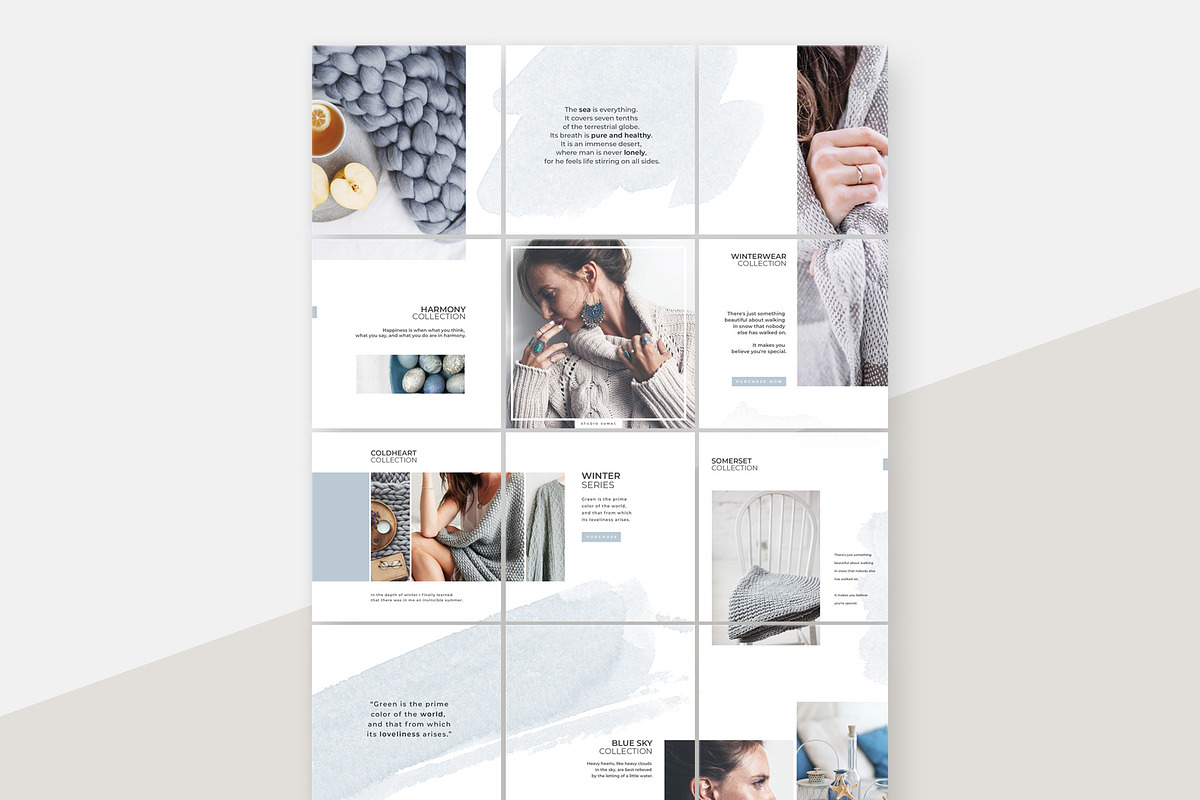 Alder Instagram Puzzle Template, a Social Media Template by Studio Sumac (Photo 2 of 5)