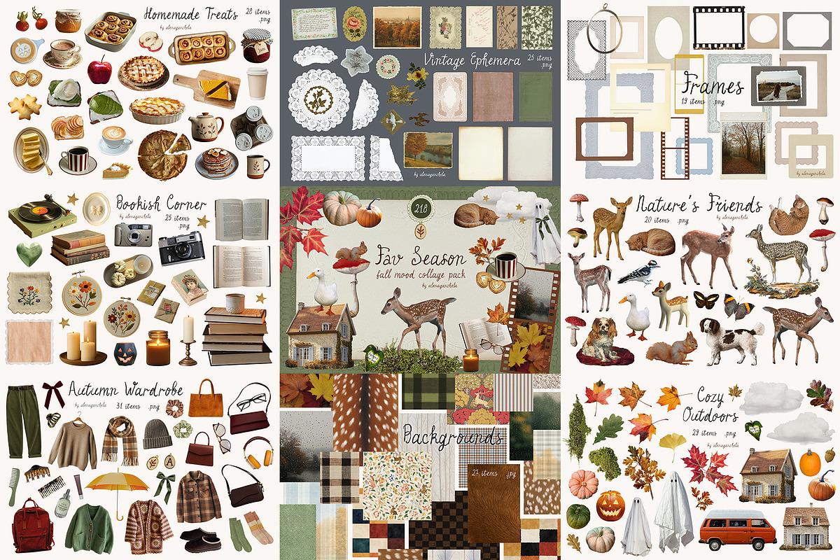 COLLAGE BUNDLE Mixed-Media Scrapbook, an Object Graphic by alenaganzhela (Photo 8 of 11)