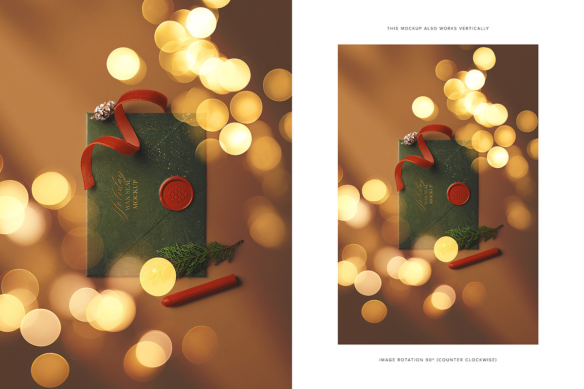 Holiday Wax Seal Mockup Pack, a Product Mockup by Custom Scene (Photo 8 of 11)
