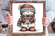 Whimsical Christmas Snowman Clipart, an Illustration by SinaCreation (Thumbnail 3 of 7)