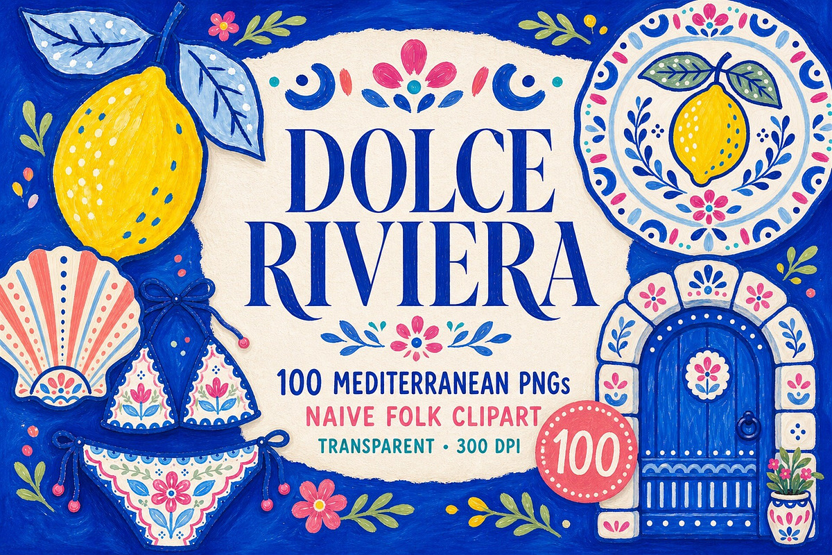 Dolce Riviera 100 PNG Clipart, an Object Graphic by KamimiArt (Photo 1 of 10)