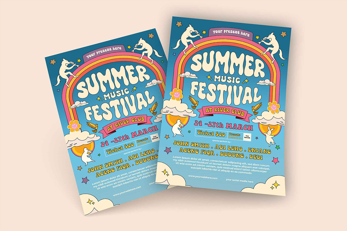 Summer Music Festival Flyer, a Flyer Template by megarez (Photo 3 of 3)