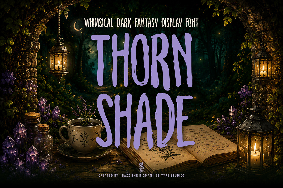 Thorn Shade, a Handwritten Font by BBtypeStudios (Photo 1 of 12)