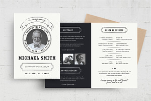 Simple Funeral Program Template, a Flyer Template by BrandPacks