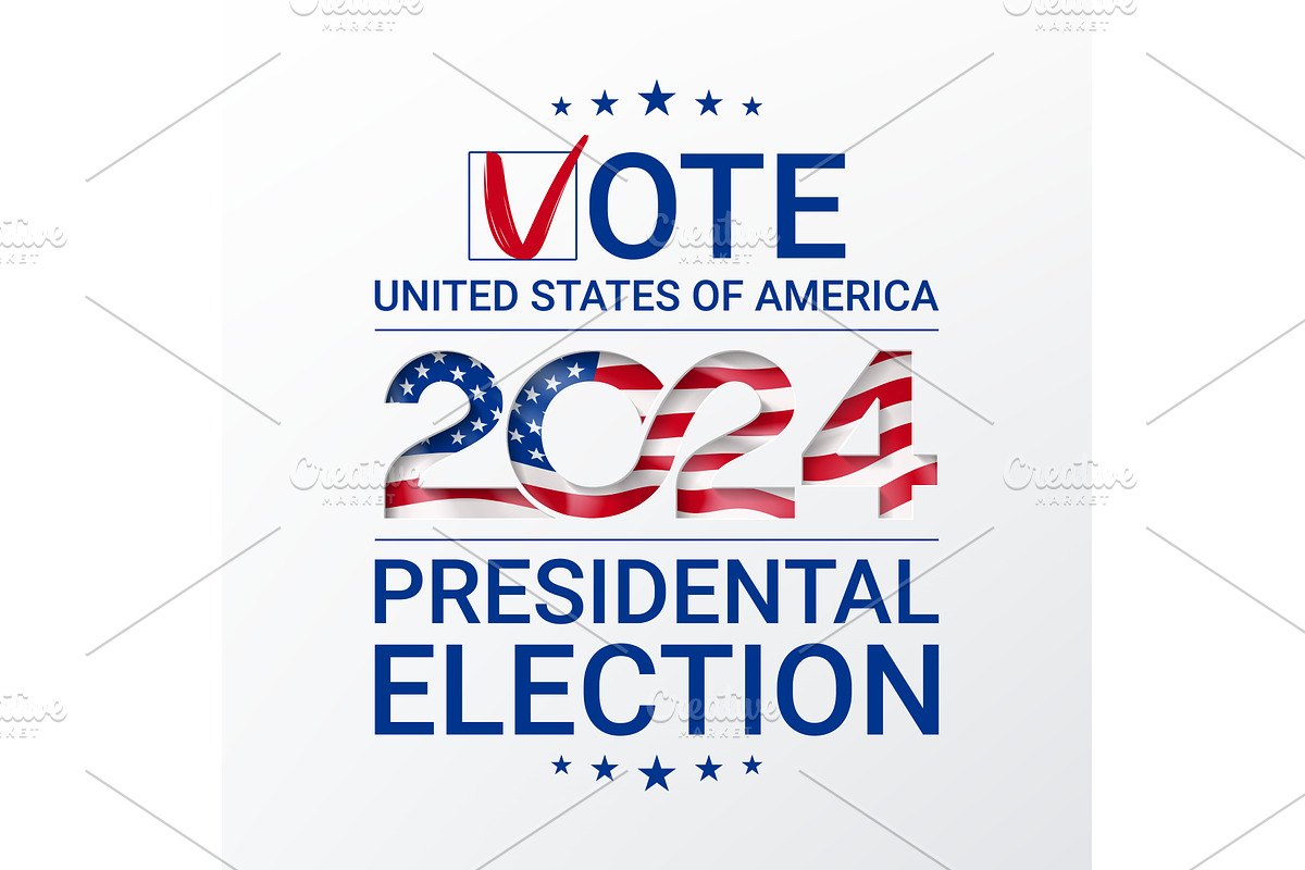US presidential election 2024 symbol, an Object Illustration by Andrey Yaroslavtsev