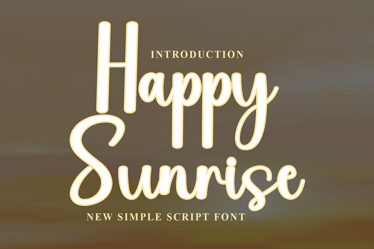 Happy Sunrise, a Handwritten Font by InermediaSTUDIO (Photo 1 of 8)
