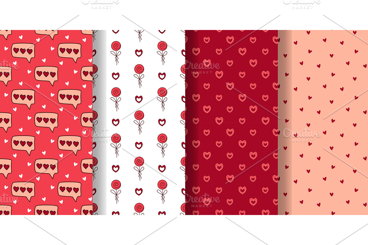 Valentine's Day seamless patterns, a Pattern Graphic by Tati_Kli (Photo 6 of 6)