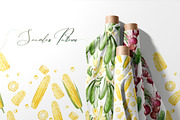 Watercolor Vegetables Pattern, a Pattern Graphic by Knopazyzy (Thumbnail 3 of 7)