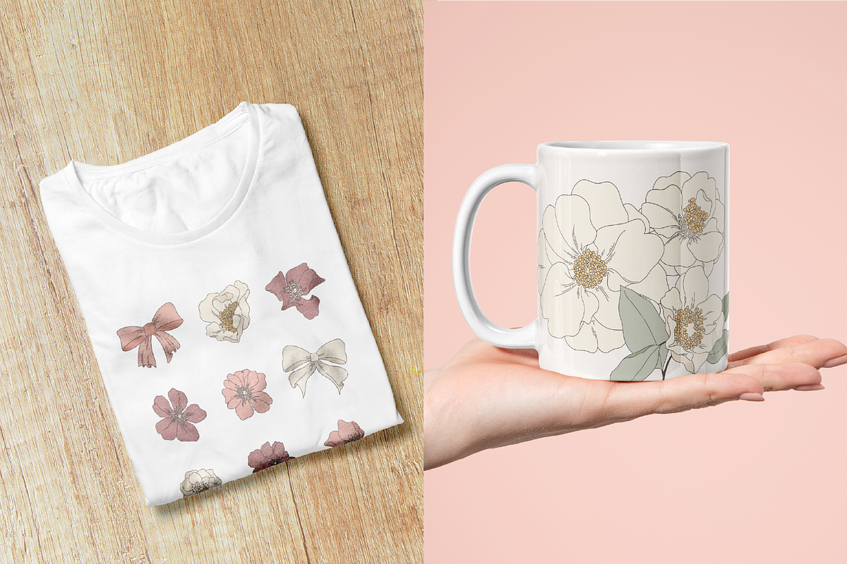 Romantic Floral Vector Illustrations, a Decorative Illustration by Emma Webb Studio (Photo 9 of 9)