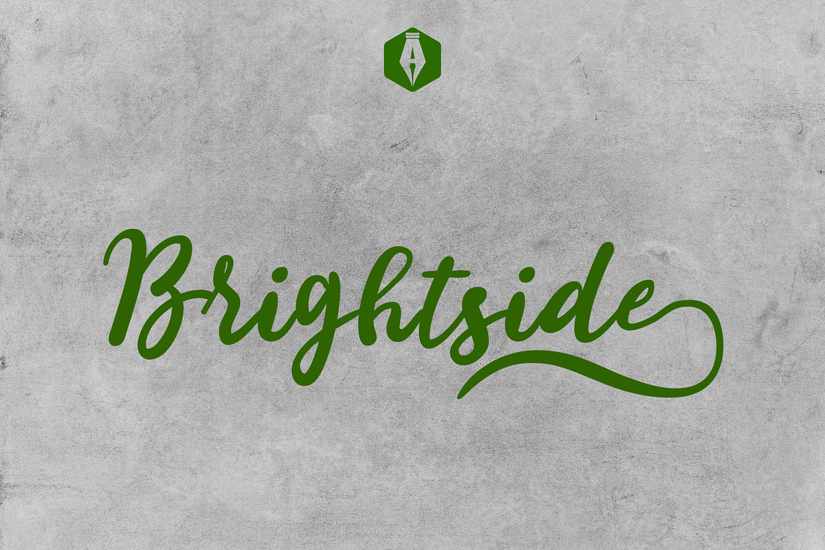 Brightside-Brush Font, a Handwritten Font by Anomali Creatype (Photo 1 of 10)