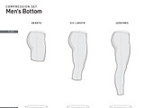 Men's Compression Vector Template, a Bottom Mockup by Supah Shop (Thumbnail 3 of 5)
