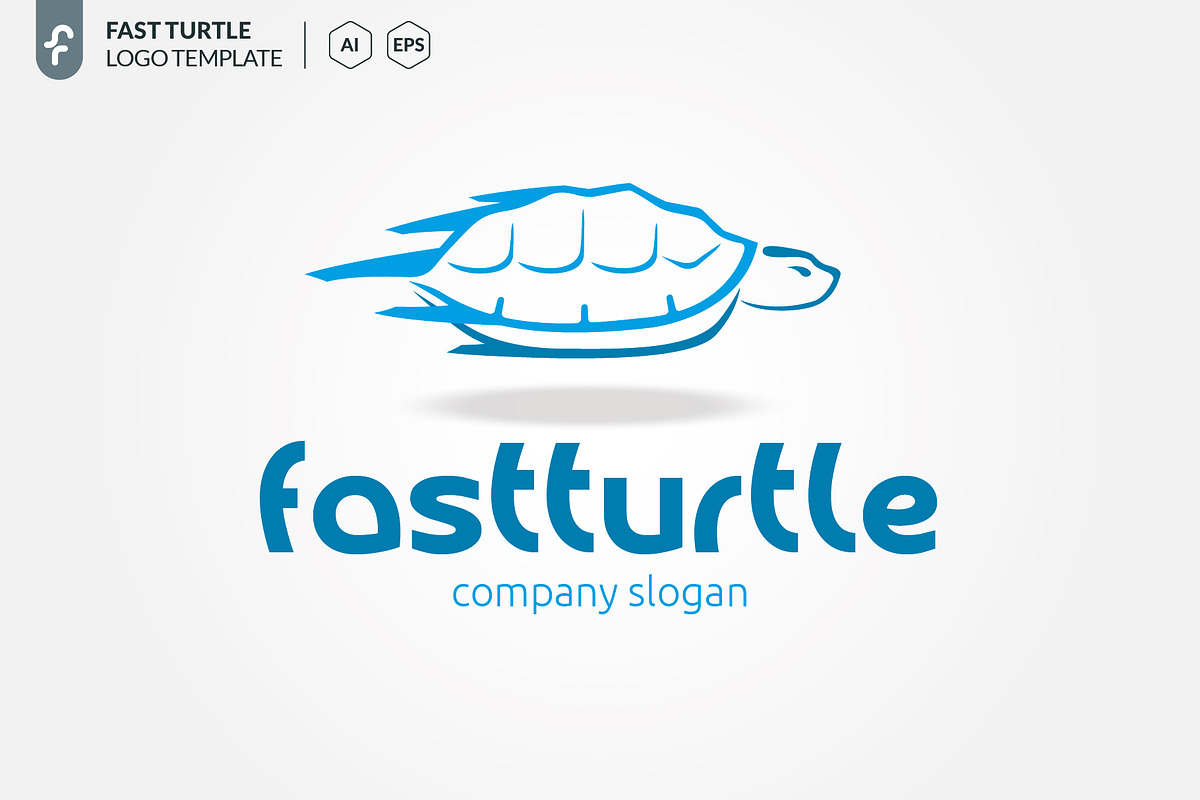 Fast turtle Logo, a Branding & Logo Template by ft.studio