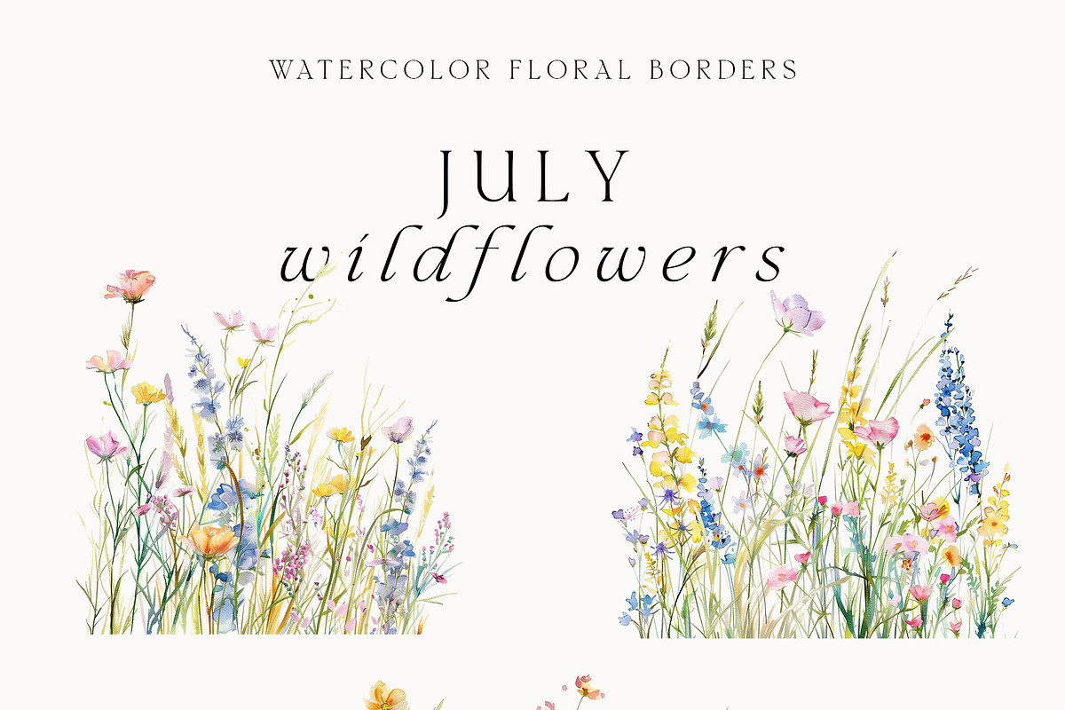 Waterolor Floral Borders Bundle, a Decorative Illustration by Lana Elanor (Photo 61 of 97)