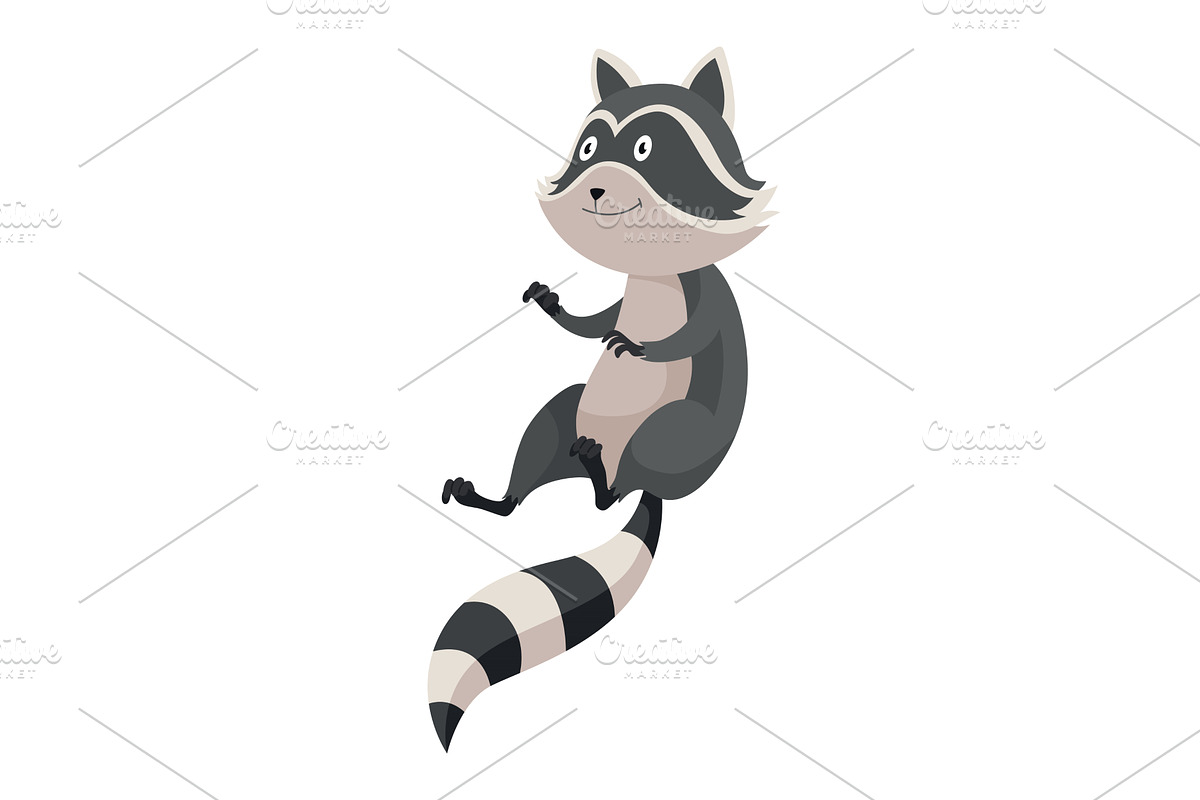 Cartoon raccoon character emotion, an Animal Illustration by the8monkey