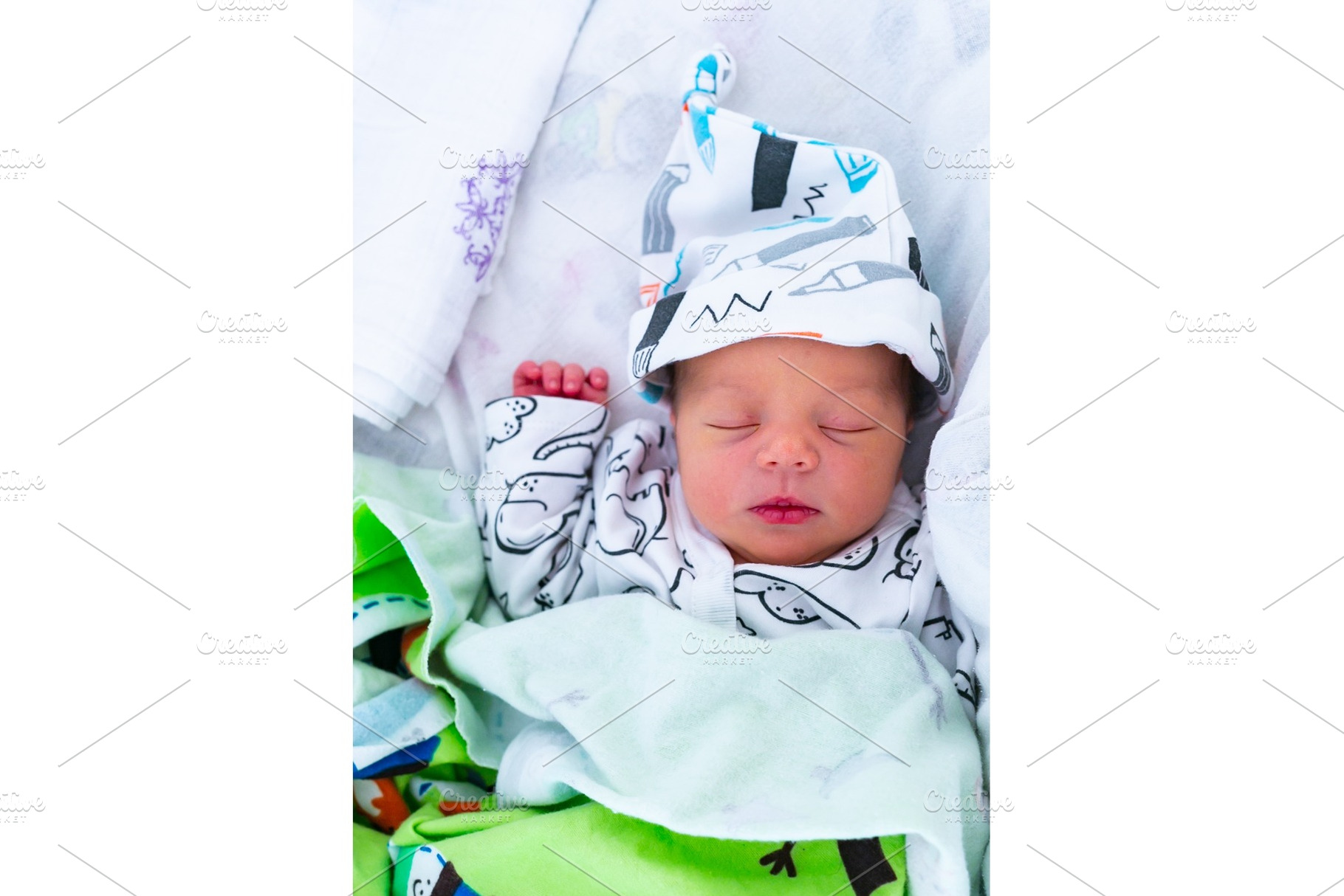 Smiling a newborn baby five days old containing baby, infant, and child, a Person Photo by coob.kz