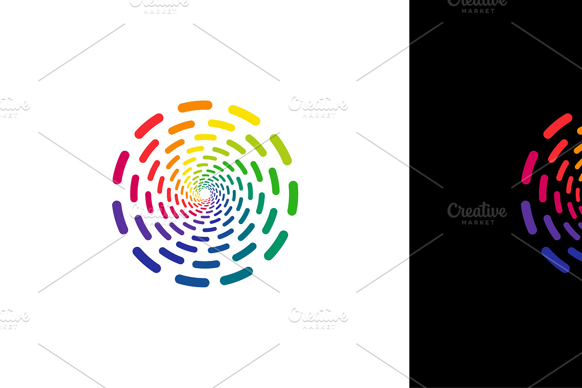 Rainbow Spiral Dash Pattern, a Pattern Graphic by Design Store (Photo 3 of 3)