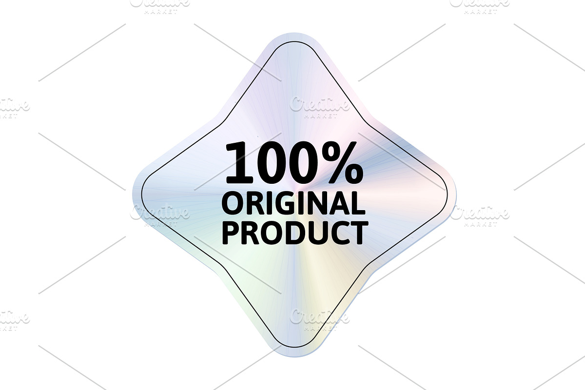 A genuine holographic gradient badge, an Object Illustration by Woters little shop