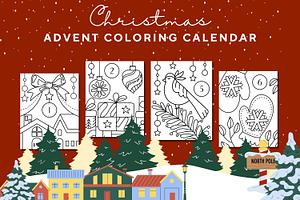 Advent Calendar Coloring Book