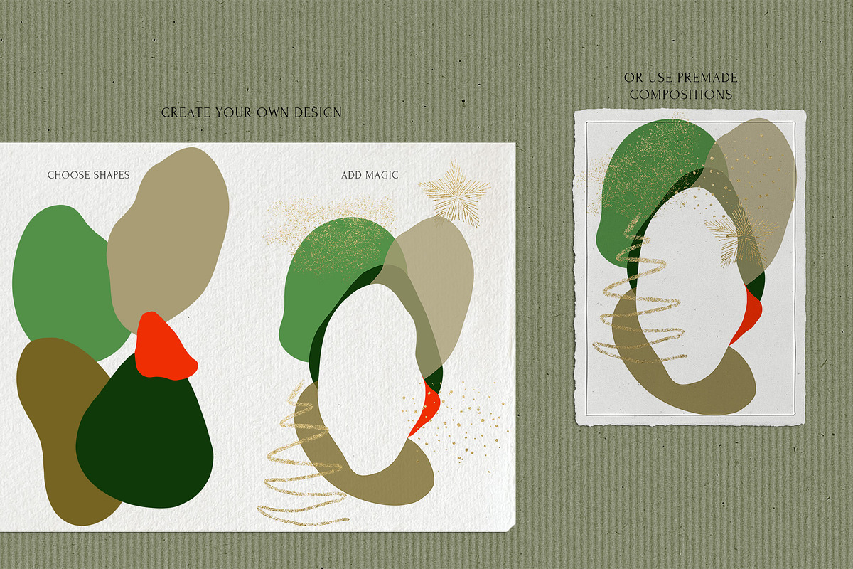 Modern Christmas Abstract Collection, a Texture Illustration by Cat In Colour (Photo 8 of 10)
