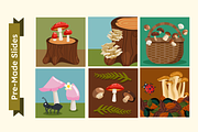 Wild Mushroom Illustrations, a Seasonal Illustration by ThePixelLibrary (Thumbnail 6 of 10)