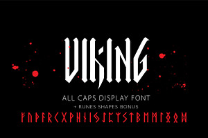 Viking Caps, a Blackletter Font by vatesdesign