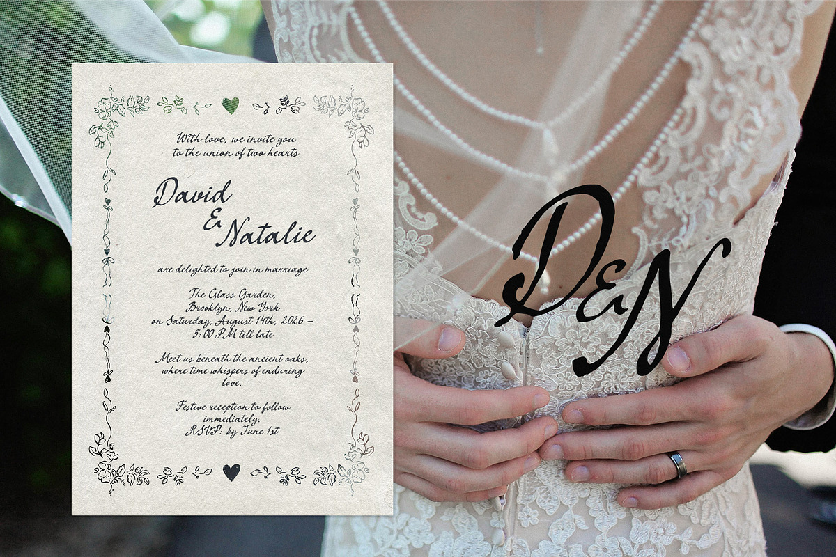Vintage Retro script font Quill Pape, a Script Font by TD fonts (Photo 2 of 11)