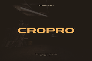Cropro - Modern Sport Typeface, a Sans Serif Font by Letterna