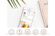 132 Blush Instagram Highlight Covers, a Social Media Template by Indie Grace Design (Thumbnail 2 of 5)