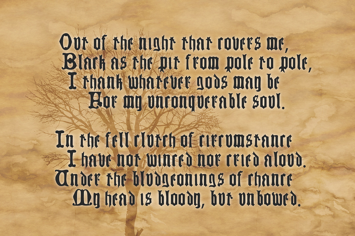 THORN, a Blackletter Typeface preview 4