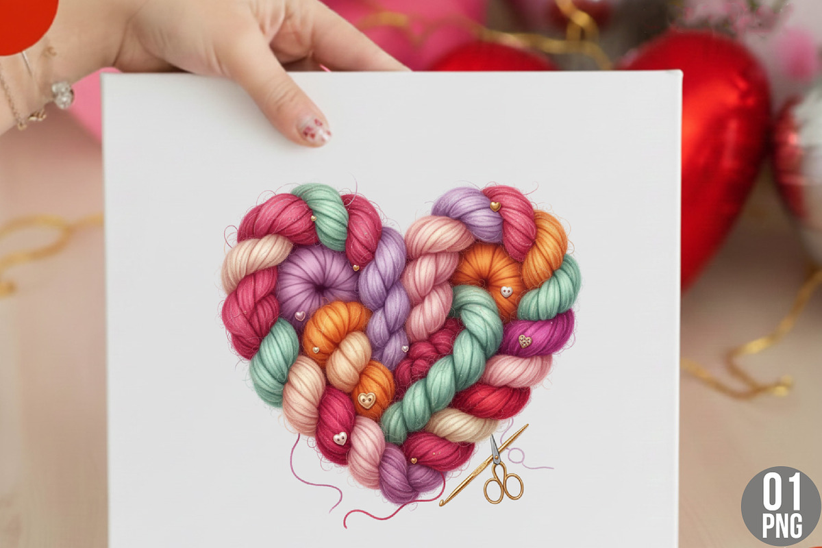 Crochet Style Love Png,Faux Knitted, an Illustration by Designking (Photo 1 of 6)
